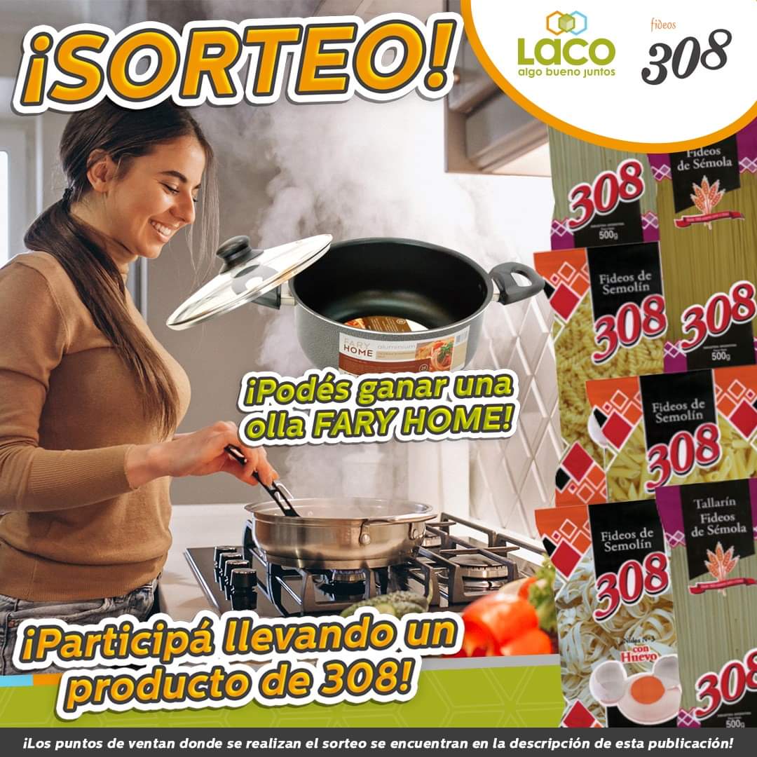 Dis_Laco's tweet photo. 📢 ¡Visitá los siguientes puntos de venta de Supermercados La Banderita  para llevar tus Fideos 308 @fideos308 y participar en un sorteo para ganar una olla Fary Home!

🔸 Libertad 2144
🔸 Belgrano 3615 (Ingeniero White)
🔸 Soler 216
🔸 Belgrano 3615 (Ingeniero White) https://t.co/qswxXnYwrT