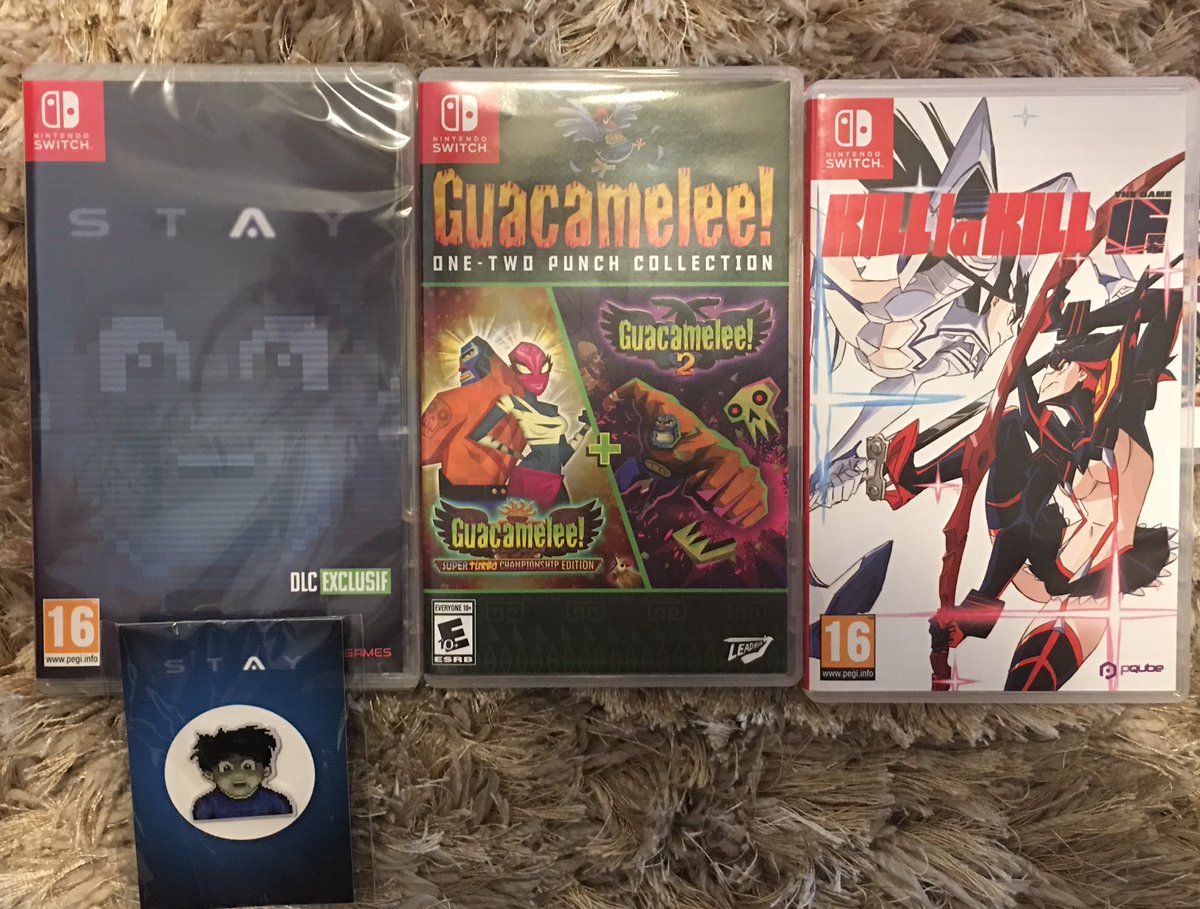 ZCummins's tweet photo. Well after a long work stretch went to @BestBuy today &amp; picked up my #GuacameleeOneTwoPunchCollection &amp; checked my mailbox to find @REDARTGAMES’s #STAY &amp; @PQubeGames #KillaKillIF both had arrived as well! This makes #197-199! What will #200 be? 🤔 #SwitchCorps #JourneyTo200 https://t.co/DjLTvNAdkJ