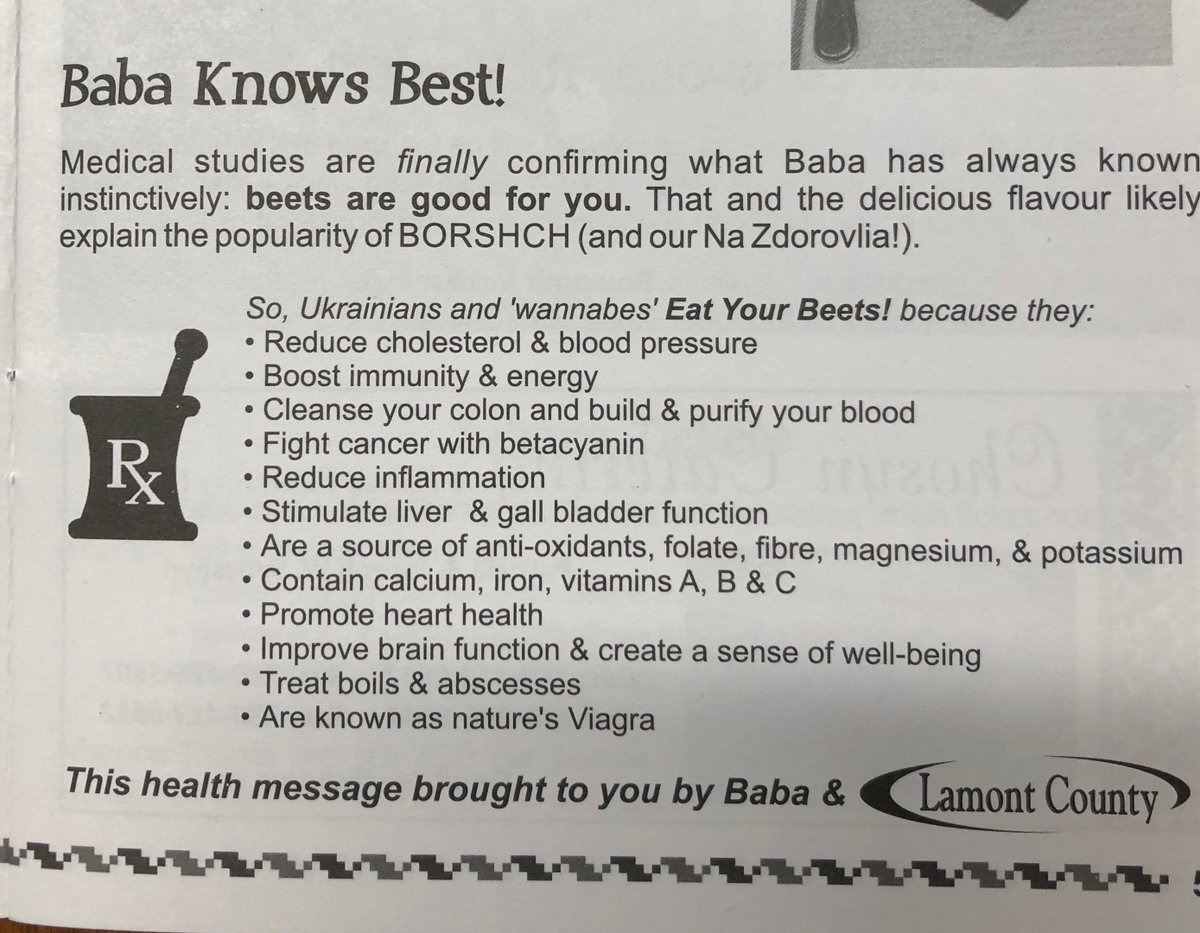 Taped an interview w <a href="/CISNCountry/">CISN Country 103.9</a> <a href="/ChrisScheetz/">Chris Scheetz 🇨🇦</a> today. He doesn't like beets--go figure. This PSA shows Beets are Good For You. I said 'fertility' but really it's nature's Viagra + so much more. Eat up Ukrainians &amp; wannabes...<a href="/LamontCounty/">Lamont County</a> <a href="/goeastofYEG/">Go East of Edmonton</a> @sergebelair <a href="/AtomicImprov/">Donovan Workun</a>