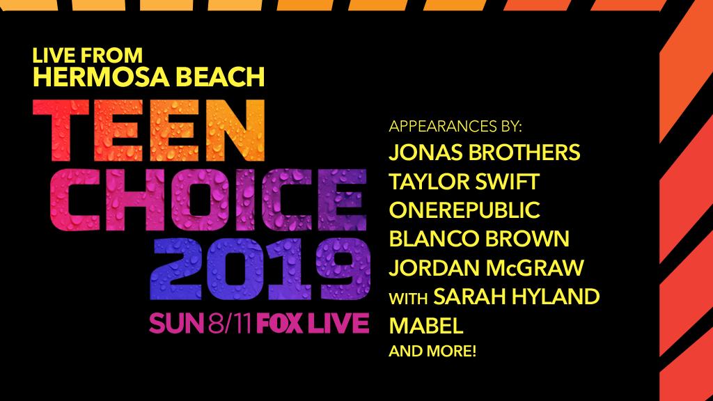 FOXTV's tweet photo. 🏄‍♂️ RT if you'll be watching the 2019 @TeenChoiceFOX Awards TONIGHT at 8/7c! 🏄‍♀️ #TeenChoice https://t.co/sgo2M7Yr2d