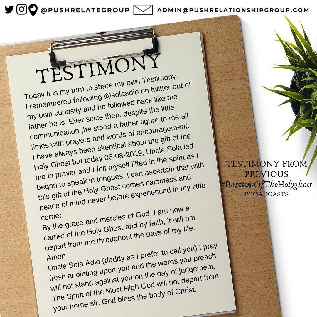 pushrelategroup's tweet photo. Impacting lives, one soul at a time...
#PRG #PRGTestimonies #Covenanthalfhour https://t.co/e5ICGAF6b1