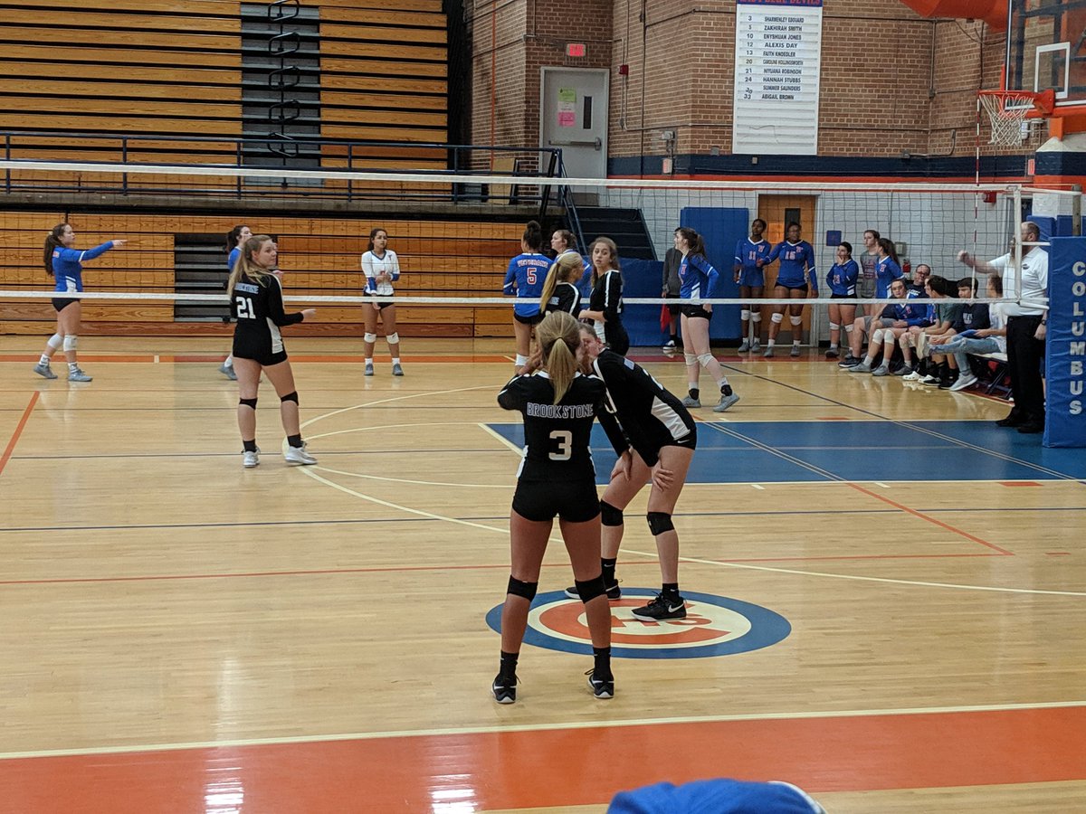 JimmyMesser1968's tweet photo. First match of the year for @BrkstoneCougars Volleyball. Tri-match @ Columbus High. Leading off with Veterans High! Also first match for Coach Dunton! https://t.co/mKCbDkfp7C