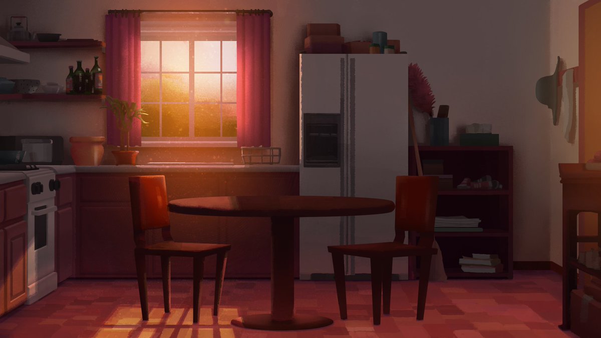 LetsEat_Short's tweet photo. Backgrounds and sets in film can tell stories by themselves; what can you tell from the rooms in ours? Check out our facebook and instagram for more! #letseat #anamonstudios https://t.co/XY252bg4Nu