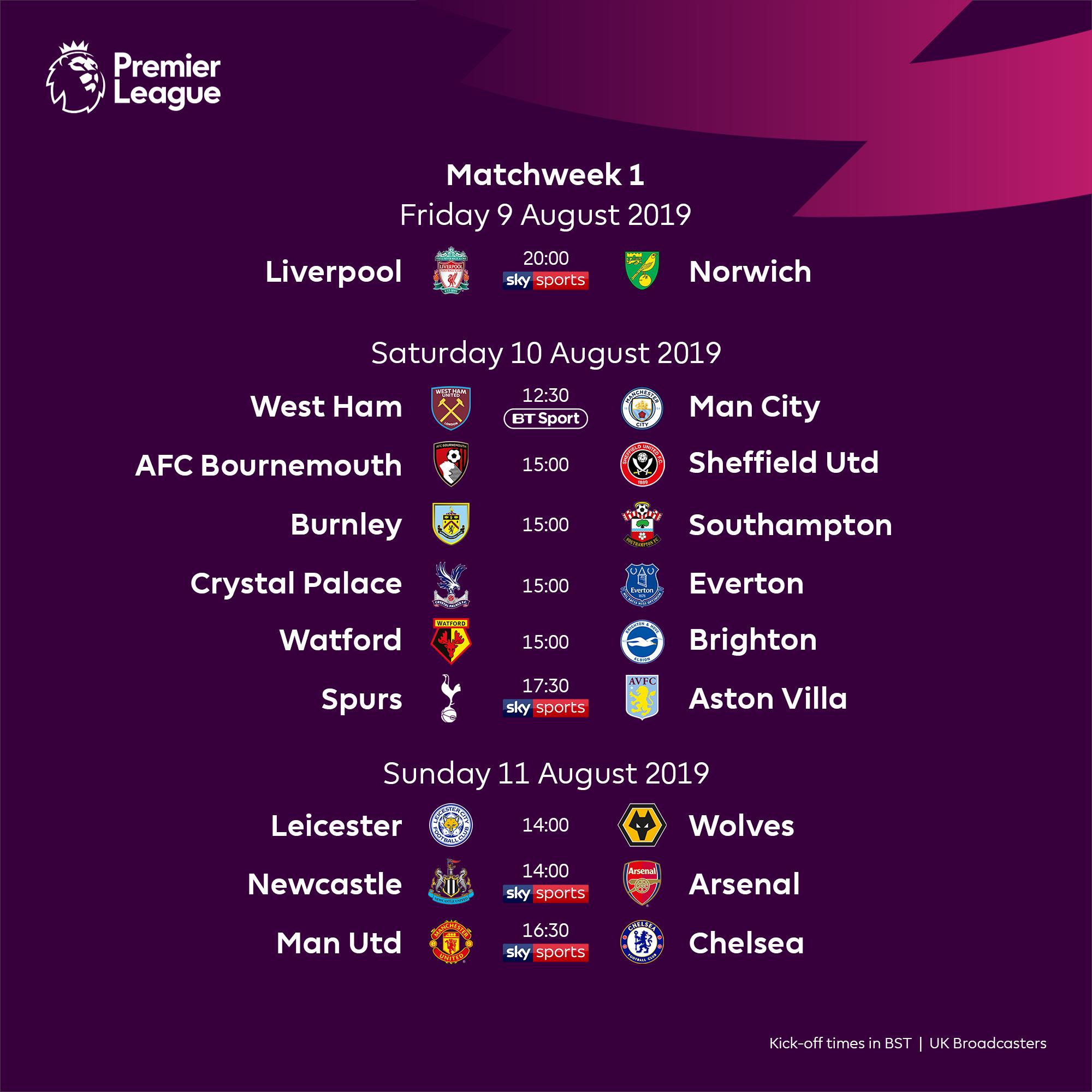 Premier league games tomorrow outlet