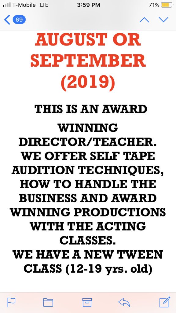 TayebJasoor's tweet photo. @GloriaGifford has opening. If you want to join me&rest of @GGCPlayers to learn&grow both as an ACTOR&person, then set up interview. I assure you won’t regret coming. If you don’t like what you hear, WALK AWAY, no obligation. #actingclass #laactresses https://t.co/WDrnpwW6fV