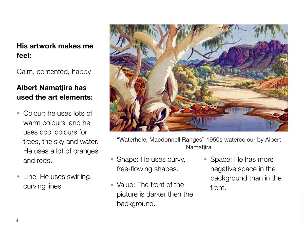 Putting my learning from @AppleEDU into practice by creating and airdropping a pages template to my @InfantJesus54 students. They were amazed by the detailed West Australian artwork of Albert Namatjira (1902-1959) #ConnectedLearners #MotivatedLearners