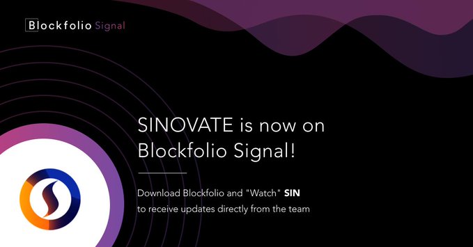 SinovateE's tweet photo. @SinovateChain estámos emocionados de unirnos a
@blockfolio mantenemos a nuestra comunidad actualizada sobre nuestras últimas actualizaciones del proyecto!
$SIN #Blockfolio #BlockfolioSignal #deflationary #Masternodes #Blockchain (enlace: https://t.co/1q20v3mWql) https://t.co/qqarKJqjV2
