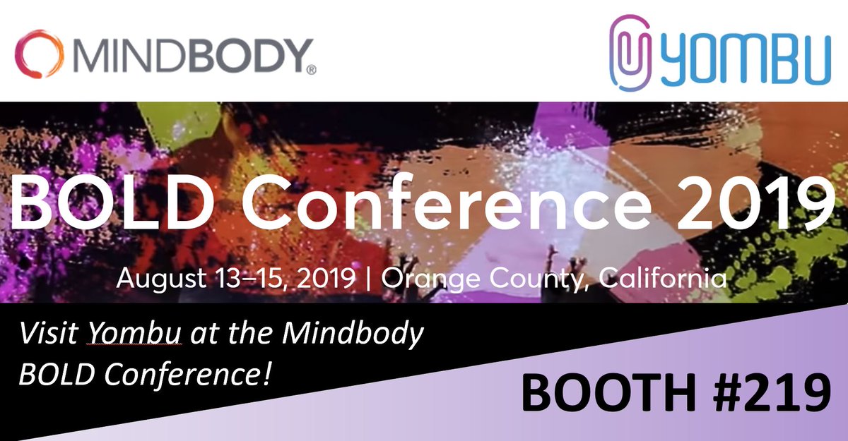 Come say hello to us at the Mindbody BOLD conference! Email info@yombu.com if you would like to schedule a demo.

#mindbody #yombu #MBOBOLD2019 #fitnessindustry #spa #guestregistration #biometrics