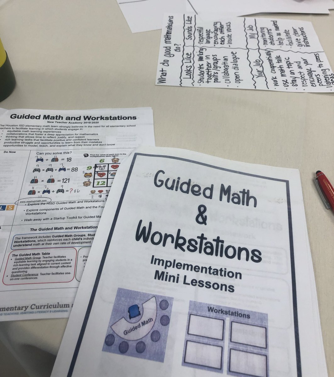 AllisonTFrost's tweet photo. Had to fight through crowds (literally) to get into @tfox015 and @klang1hisd’s Guided Math session! Can’t wait to try out and continue learning about this approach to teaching math. Thanks for a great session! #HISDNTA2019 @HISD_ElemMath https://t.co/n6DFTkKKpe