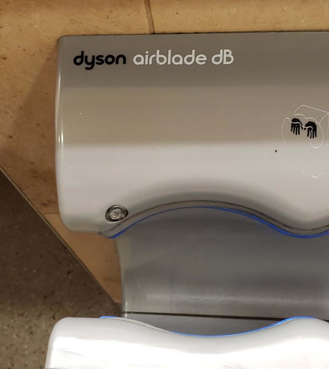 Jaaahsh's tweet image. Only seven individuals in the world are permitted to use this hand-dryer. Isn't that wild?