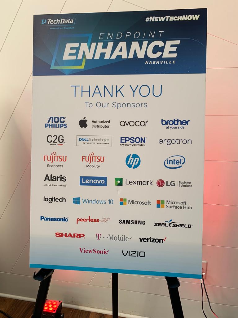 TDSYNNEX_NA's tweet photo. Endpoint Enhance has kicked off in Nashville, TN. Customers are learning how to leverage Tech Data Maverick Solutions and transform their business with #NewTechNow. 

Follow along today for updates on this week's event! #EndpointEnhance #MaverickConnect https://t.co/FnMFiADpeD