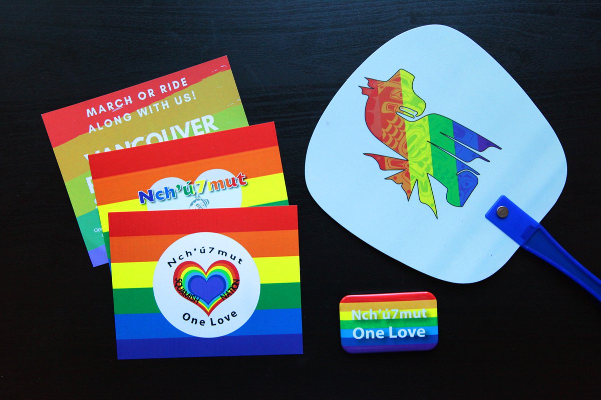 museumofvan's tweet photo. After Pride we are honoured to receive some items this week from @SquamishNation NchβΓΊ7ymut - One Love initiative. The group, promoting acceptance + love for two-spirited young Indigenous people, marched in this yearβs Pride Parade!
#VanPride2019 #IndigenousPride #TwoSpirited https://t.co/eSvYuXrldk