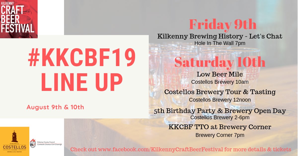irishbeersnob's tweet photo. Looking for something to do this weekend, get yourself down to @KKCraftBeerFest with some great events running all weekend

#Slainte 

Details below 👇🏻 https://t.co/nQ2YpJ2dsb