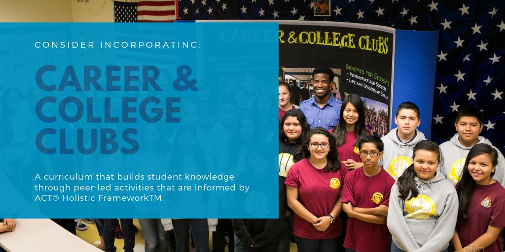 edpartnerships's tweet photo. NCCEP FEATURE: @CCClubs - Are you looking for ways to build leadership opportunities for your students? Or perhaps you’re exploring peer-to-peer mentorship opportunities? @CCClubs is a research-based, career and college readiness program for grades 7 – 12. #GEARUPworks https://t.co/nnITfp8tx1