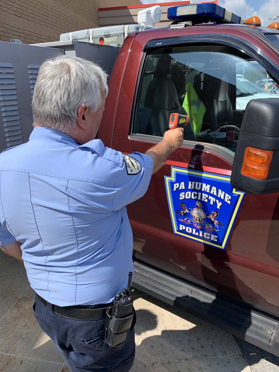 Dog Law Officers demonstrated how hot the interior of a car can get in just 15 minutes at today’s Hot Car Bill  event in Altoona. It was a cool 73 outside but he interior of this truck was 104 degrees!