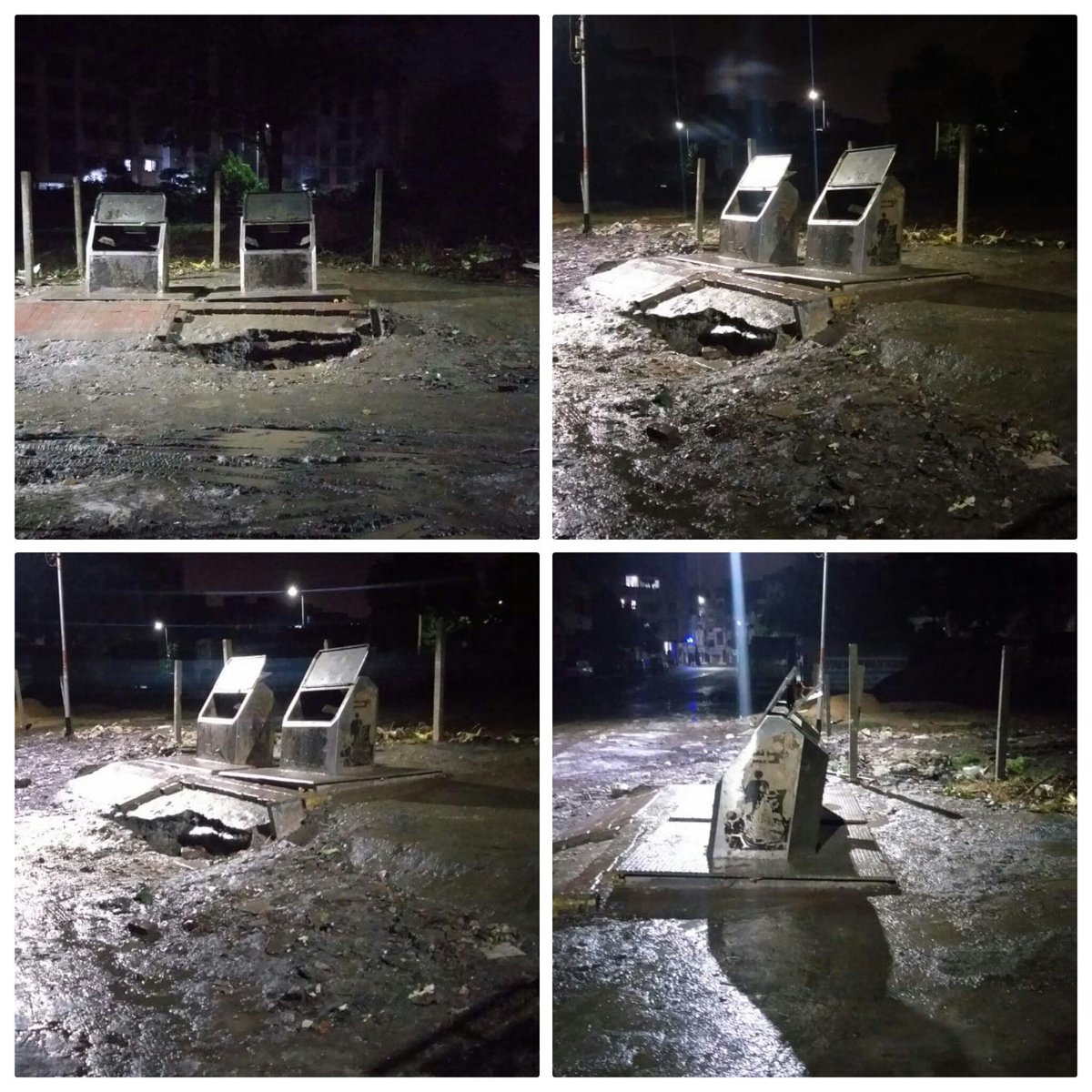 Underground dustbin for Garbage disposal, SEZ, SMC : <a href="/MoHUA_India/">Ministry of Housing and Urban Affairs</a>, <a href="/sbmugujarat/">Swachh Bharat Mission Urban - Gujarat</a> <a href="/SwachhBharatGov/">Swachh Bharat Urban</a>, <a href="/swachhsurat/">Swachh Surat</a>