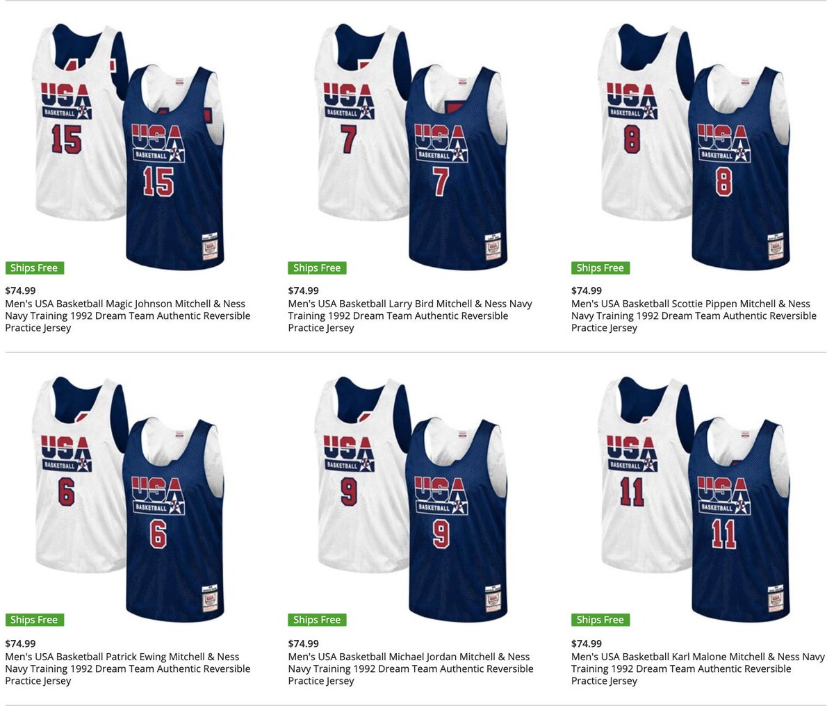 mitchell and ness usa basketball