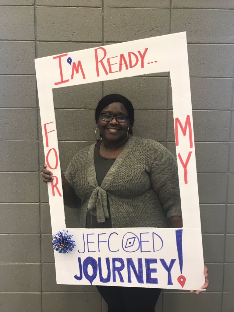 CynthiaCates13's tweet photo. New @JEFCOED teacher’s smiling BIG at New Teacher Orientation!!! Welcome new teachers!! https://t.co/GP7gJi3WU6