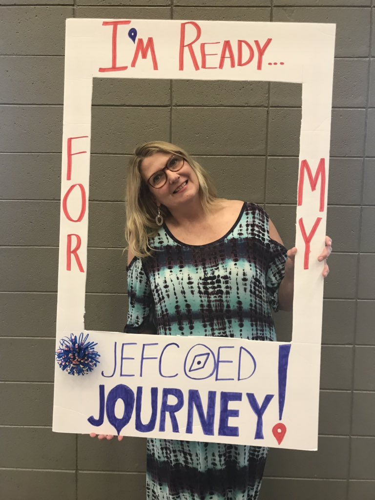 CynthiaCates13's tweet photo. New @JEFCOED teacher’s smiling BIG at New Teacher Orientation!!! Welcome new teachers!! https://t.co/GP7gJi3WU6