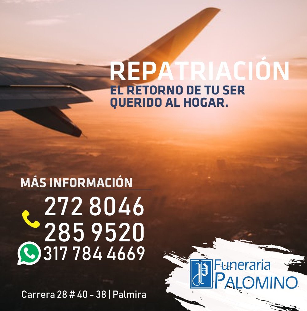 funpalomino's tweet photo. Con la tradición, experiencia, profesionalismo y calidez en esos momentos que más nos necesita... Más información Fijo 2728046 WSP 3177844669 Palmira. .#FunerariaPalomino #Funeraria #Palmira #PorPalmiravalelapena #Velación #Repatriacion #Palmiravalle #Palmirave #quehacerenpalmira https://t.co/wBSxivrHlk