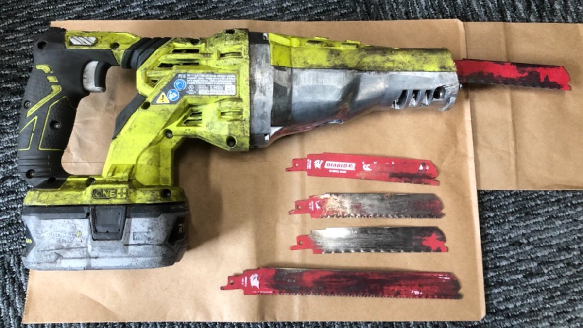 henrykleeKTVU's tweet photo. UPDATE: Briana Crisp &amp; Mauricio Navarrette nabbed by #PiedmontPD @berkeleypolice in spree of catalytic converters thefts involving more than 30 cars, many of them a Prius. Officers found this reciprocating saw in suspects’ car. Likely others still at large, cops say https://t.co/dtmTDHbdqH