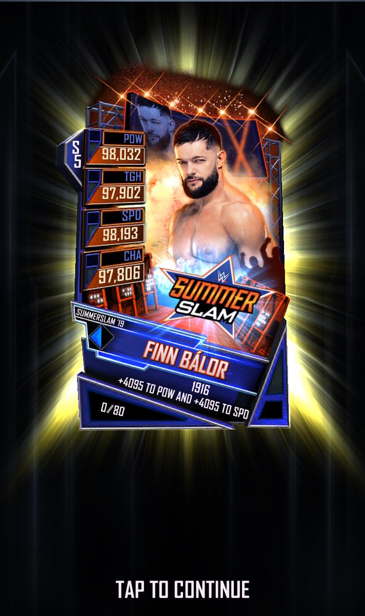 zimmerTHFC's tweet image. My freebie on @WWESuperCard for SummerSlam 19  @FinnBalor #WWESuperCard #wwesc