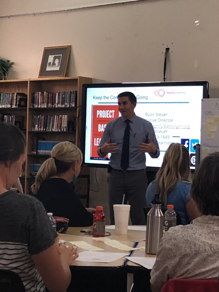travismmarcum's tweet photo. Inspiring presentation at @bereacommunity by @ryansteuer of @magnifylearning Looking forward to a great year discussing #personalizedlearning at #BCES #aimhighdaretobegreat #itsagreatdaytobeapirate #bantheaverage https://t.co/IGLV3JcxbH