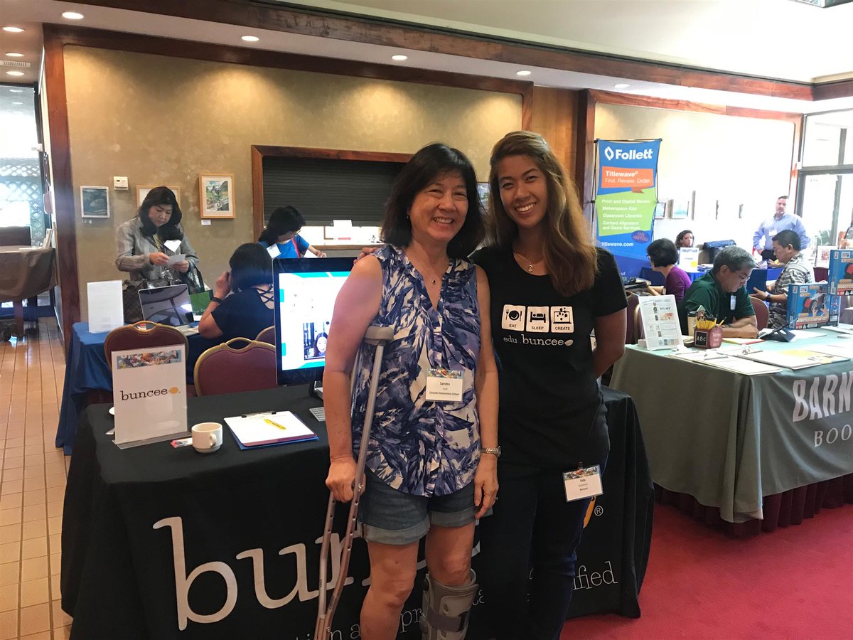 PebbleGoHQ's tweet photo. What a day @eda_gimenez is having so far...we are loving #808libcon19. Grateful to meet so many new educators and learn from them. #BunceeFamily https://t.co/C43gcac37i
