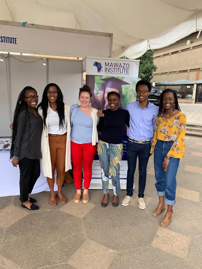 MawazoInstitute's tweet photo. An hour before @MutisoRose moderated the #8thNationalScienceWeek Women in Science panel earlier today, the team was interviewed by Tabitha Oanda, a young woman who runs inter STEM on Youtube. Got some great pictures and the chance to support several generations of women in STEM! https://t.co/aPImvkCfdW