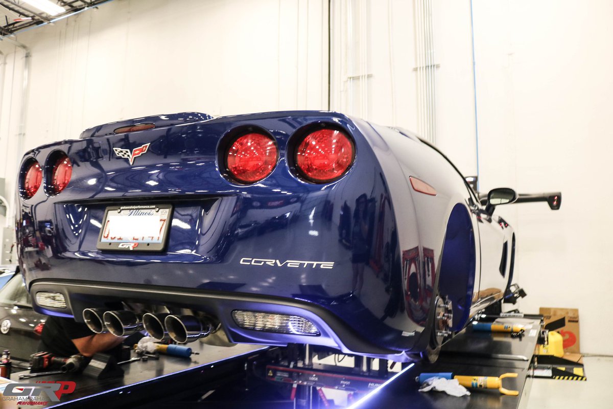 GRPerf's tweet photo. Rick brought by his C6 Corvette for a @bilsteinus shock upgrade! 💙
.
.
#chevy #chevycorvette #corvettec6 #corvettes #americanmuscle #madeintheusa #v8 #lspowered #bilstein #bilsteinshocks #hunterengineering https://t.co/ivYoHtyRDT