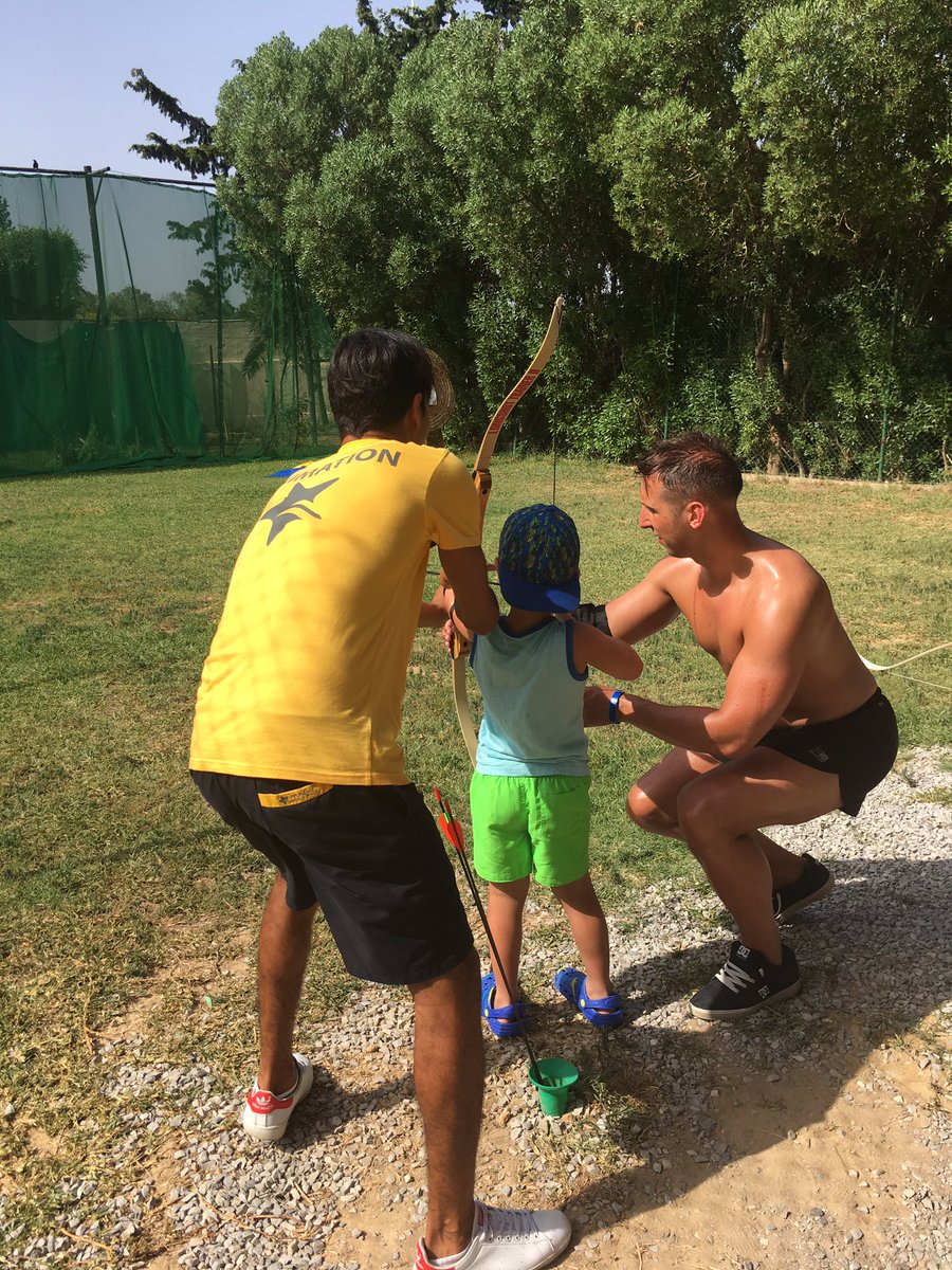 McClarah's tweet photo. @ClubMedUK #Tunisia last year and the little lad trying out Archery #UltimateFamilyJob https://t.co/yyEDFBBYXX