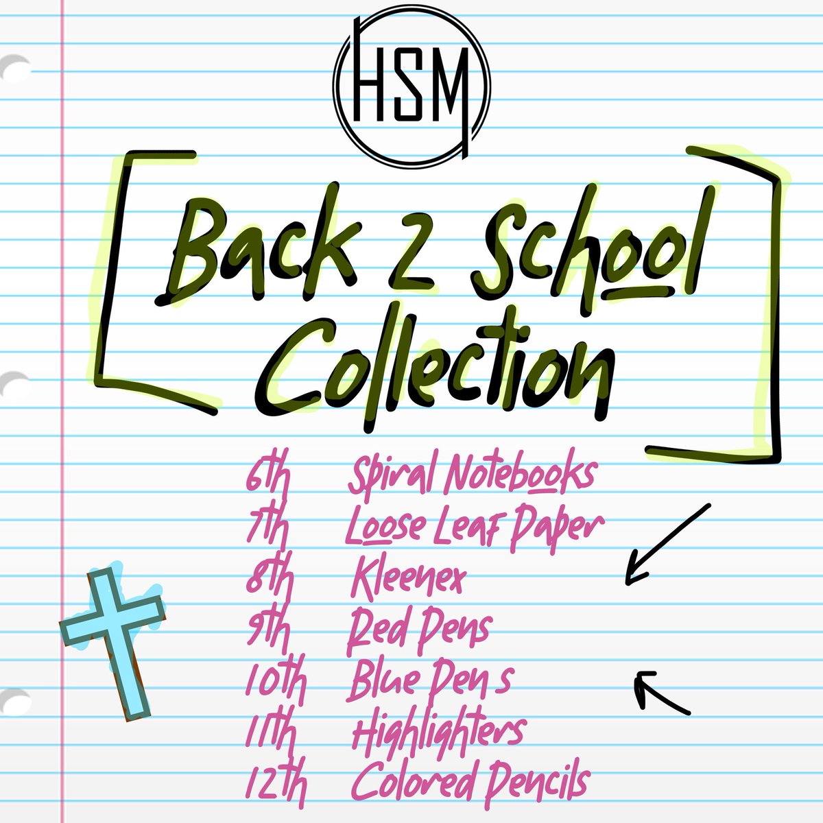 creekstudenthsm's tweet photo. Don’t forget to bring your school supplies to Crave. We have an opportunity to serve our friends at Thomas Gregg elementary by providing the following supplies.
•
This is a small but major way we can bring heaven to earth in our community! #bringitdown https://t.co/LLwTEaNp9Y