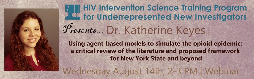 We are thrilled to welcome Dr. Katherine Keyes @epi_kerrykeyes, professor of #epidemiology at @ColumbiaMSPH Mailman to present a free webinar (open to the public) next week. Register here: buff.ly/2YATRkX
#epitwitter #epimethods #opioidepidemic #opioidcrisis #agentmodels