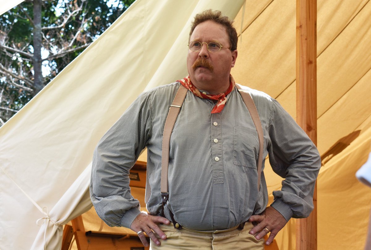 NFNanne's tweet photo. Teddy Roosevelt regales audiences with storytelling, history in Central Park: https://t.co/2PrjzECPYM https://t.co/XTdX0WRXtr