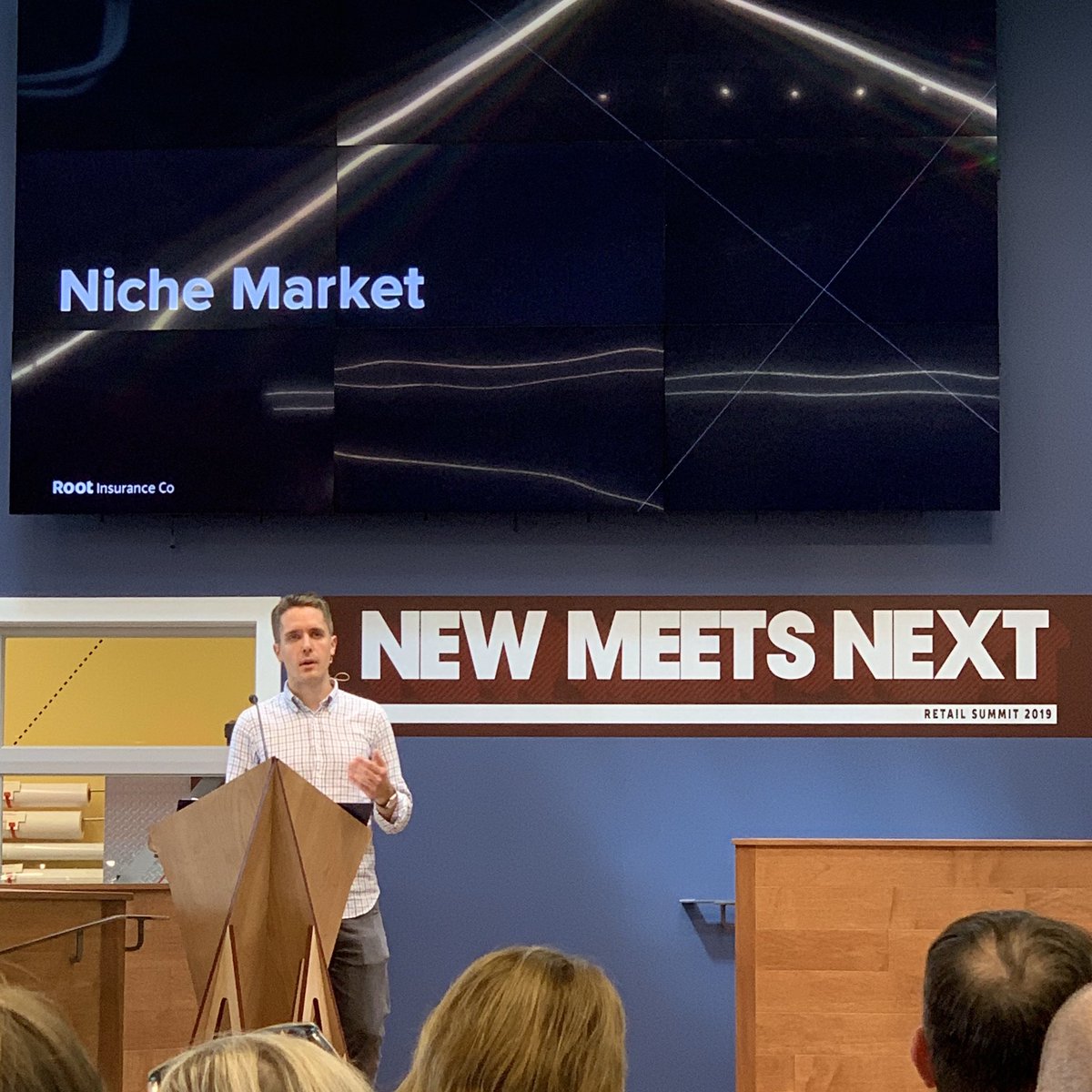 DancorSolutions's tweet photo. “People want to understand the impact of the work that they do,” says Dan Manges, Co-founder & CTO at @rootinsuranceco #newmeetsnext #retailsummit19 https://t.co/rGe00VQSf1