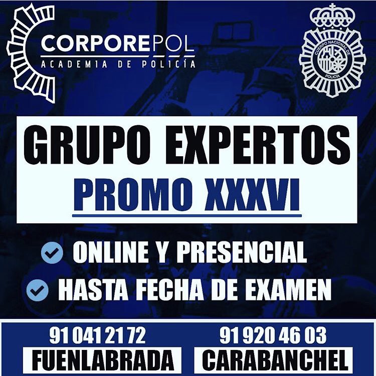 corporepol2's tweet photo. 🔴GRUPO EXPERTOS🔴 
- Precio: 150€ pago único hasta fecha de examen.
- Comienzo: 1 de septiembre.
- Contenido y requisitos: https://t.co/oy5D8WDR6A https://t.co/s3pwckSJia
