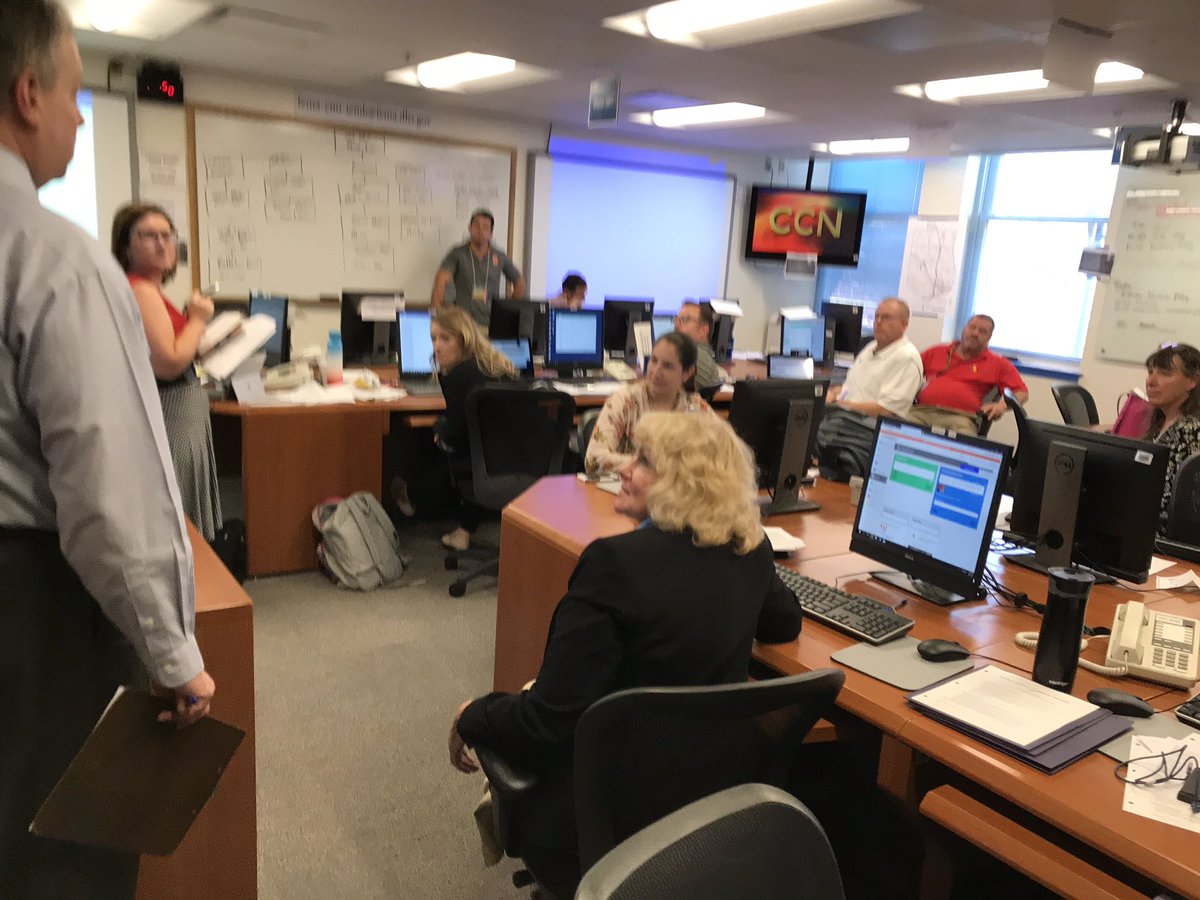 PIOMarkBrady's tweet image. EXERCISE-EXERCISE-EXERCISE: Nearing end of day 4 of @FEMA_EMI E0388 #AdvancedPIO Class means that the functional JIC Exercise is drawing to a close. The State of Columbia, Liberty and Green Counties as well as Central City are safe!!!  One more day of intense table top on Friday