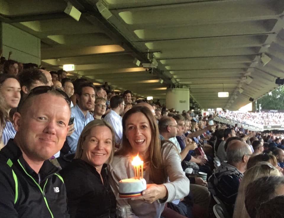 Tohultd's tweet photo. Happy birthday to my kiwi friend Paul. Such a good day you share it with @NZcricket1 great @NotNossy #teammiddlesex #lovelords @HomeOfCricket #T20Blast2019 https://t.co/MhY0vftgft