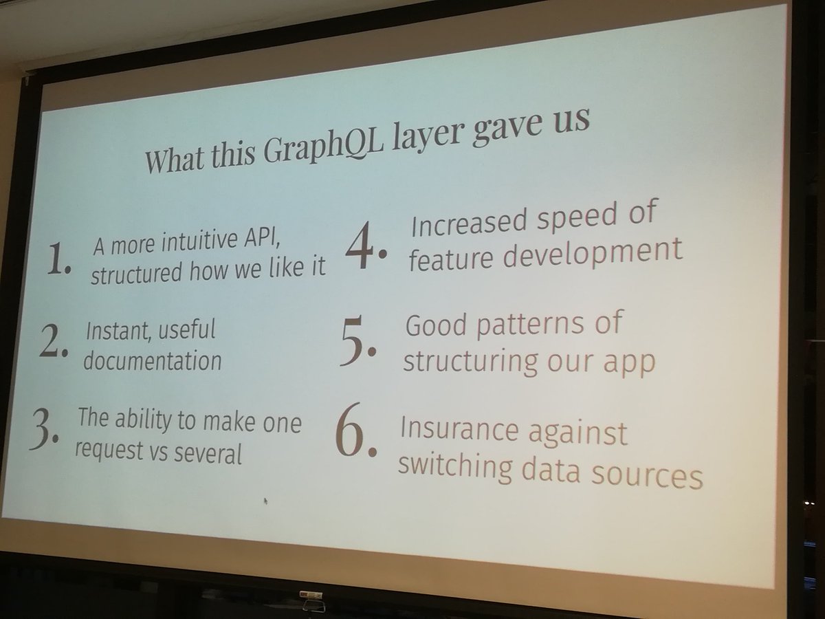 MyaElla's tweet photo. #RestlessLDN and #BFF (Backend For the Frontend) @monzo > @msmichellegar and @FadumaFaralacag tellling us all about how they built and rebuilt the #GraphQL api for Vogue and GQ #RESTlessLDN ๐
https://t.co/klXFuAU5Ig