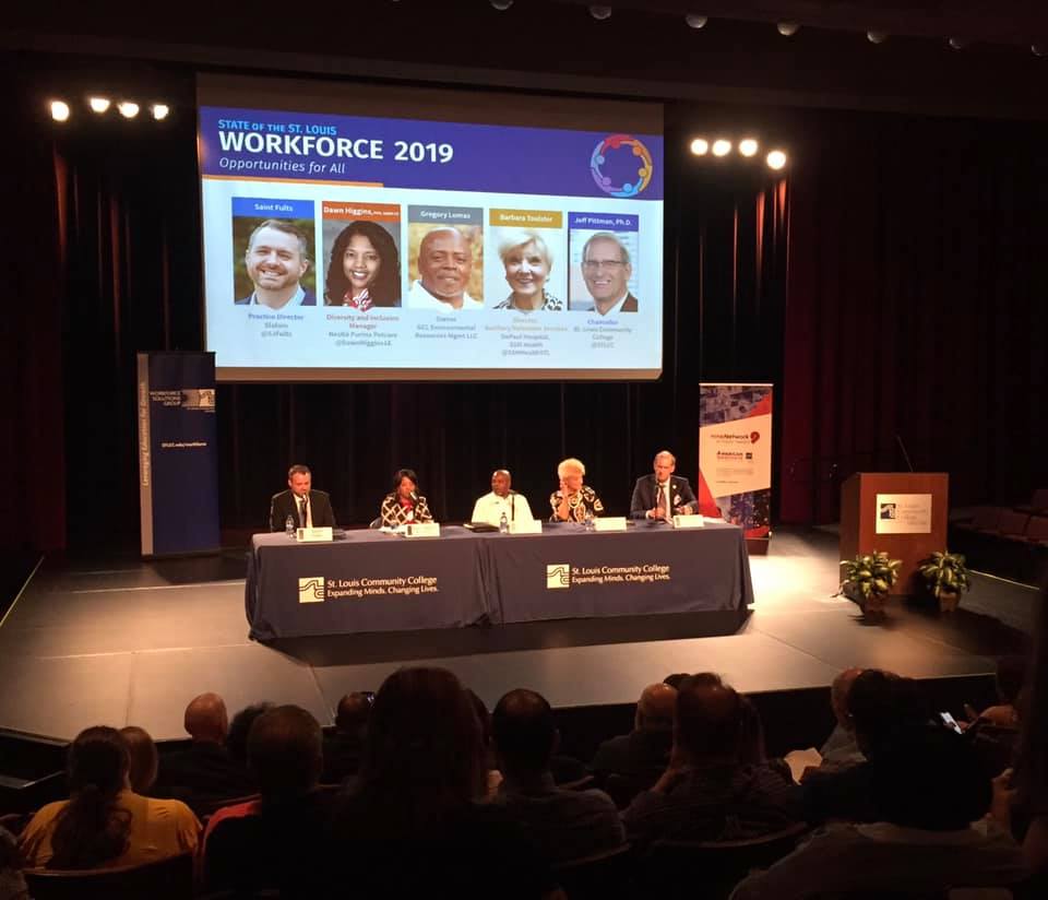 MissionStLouis's tweet photo. M:STL was honored in the 2019 State of St. Louis Workforce report by St. Louis Community College for our dedication to serving economically disadvantaged communities, particularly with individuals involved in the justice system who face greater employment obstacles. #STLworkforce https://t.co/o7vJ6JxUkt