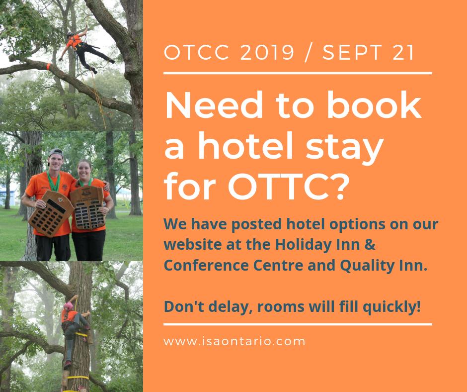 We have posted hotel options on our website. Click the following link for hotel information and room rates. Don't delay! isaontario.com/otcc/climber-r…