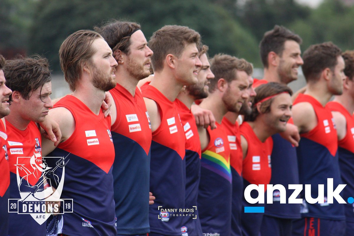 J_Soroczynski's tweet photo. Was a bit of fun playing in the @AFLLondon Grand Final on the weekend, even if we didn’t get the choccies #dees https://t.co/riLJhNcccJ