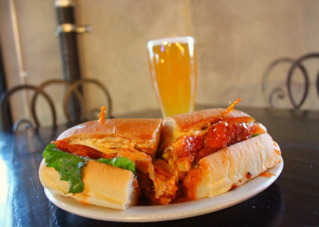 cjbrewing's tweet photo. 😋Thirsty Chicken Sandwich 😋 
 from our neighbors at The Sandwich Factory, available everyday but Sunday. Ask our beeertenders to call in a order and pick it up next door, we’re open at 3pm today. 
.
.
.
#concretejunglebrewingproject #funkyfunexperimentalsometimestraditional https://t.co/9qlpDRe1jx