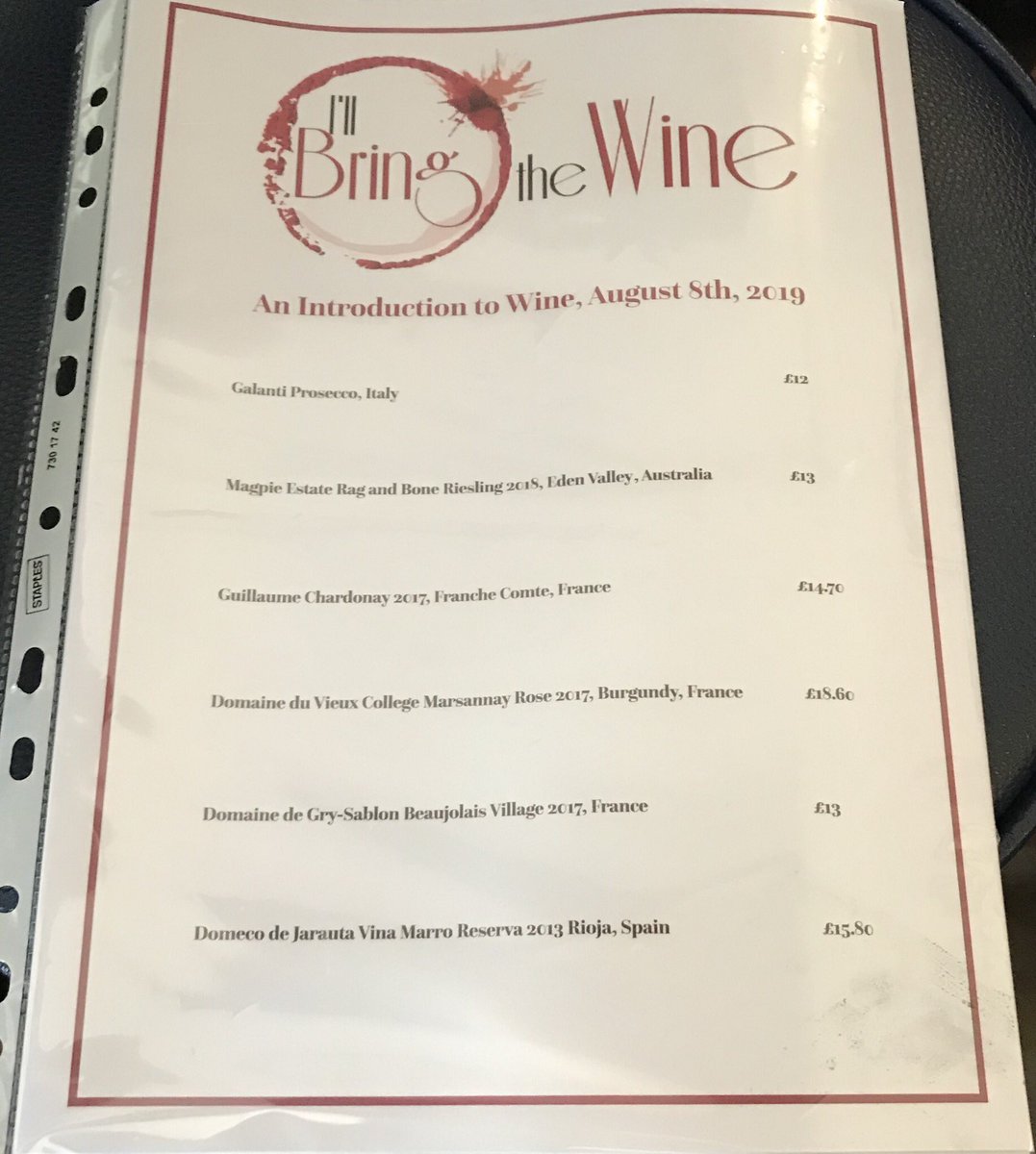 bringthewineLDN's tweet photo. That all our wines done for tonight, but here’s the tasting sheet for a quick recap on what we tasted at the @halfwaysidcup event. 

#IllBringTheWine #WineTasting #Sidcup https://t.co/ysSmGL7Vwe