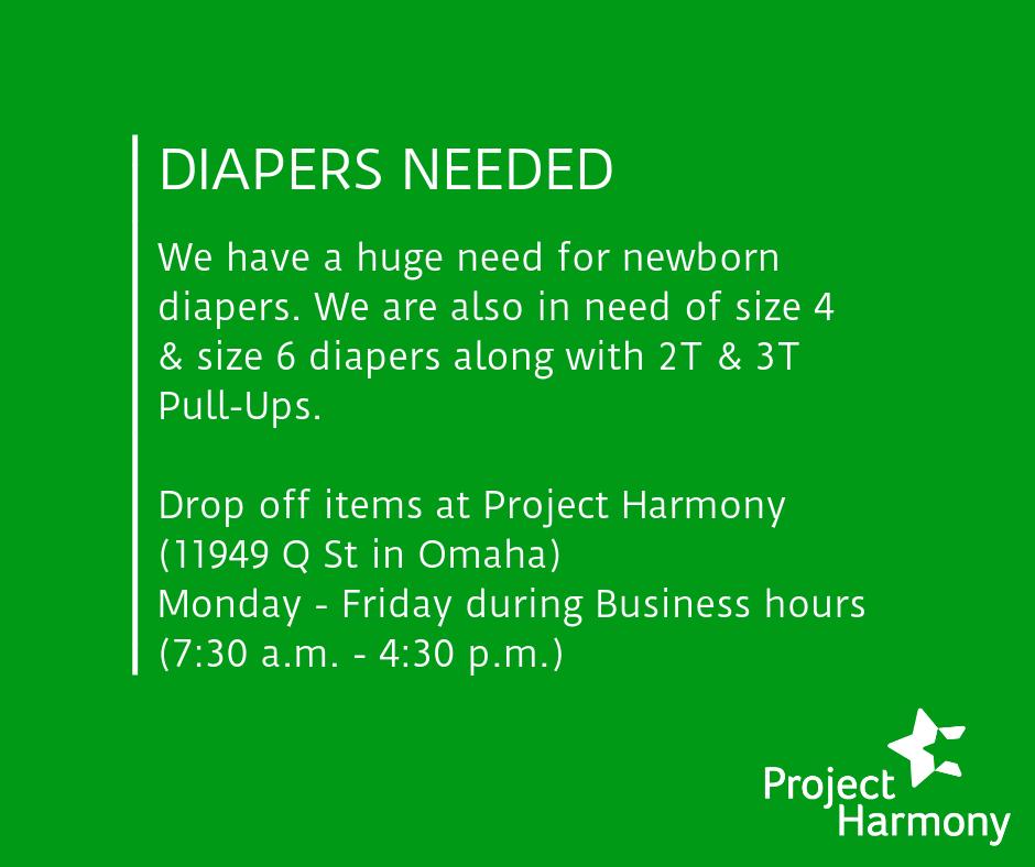 diapers needed by size