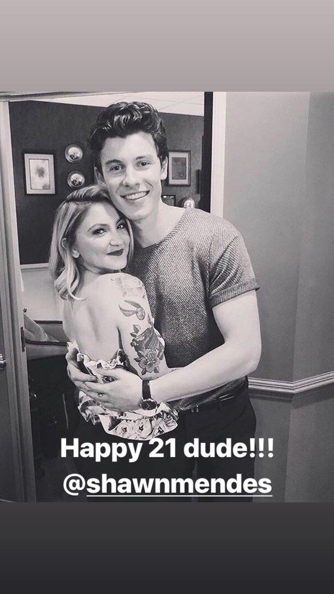 JMichaelsHQ's tweet photo. August 8: @juliamichaels wishing @ShawnMendes a happy 21st birthday via her Instagram Stories! https://t.co/ERciUk78gJ
