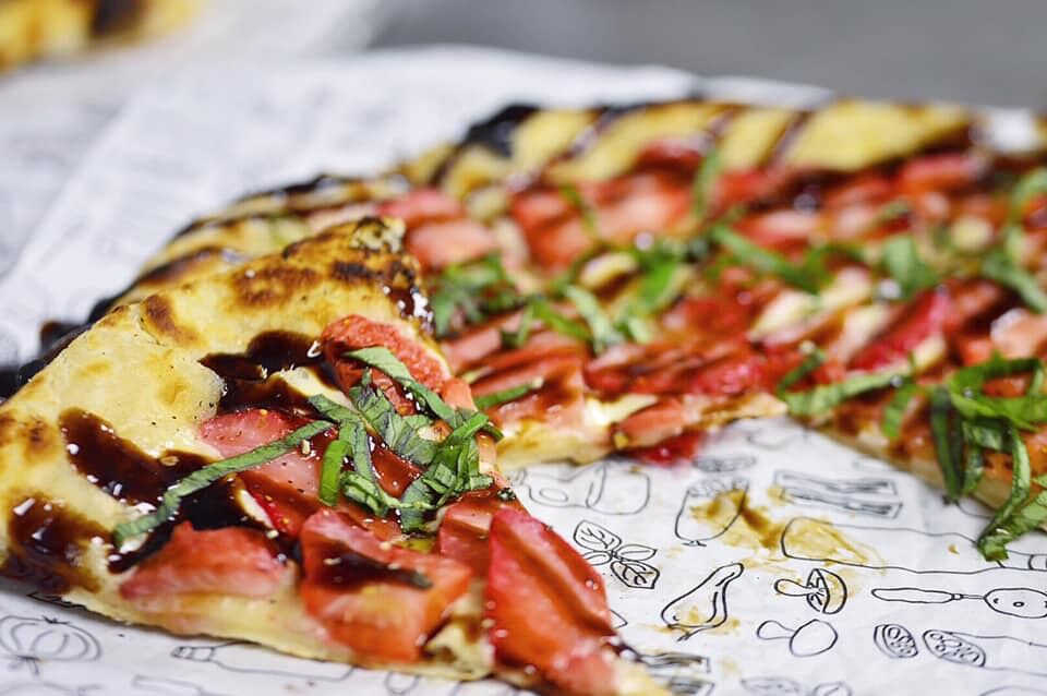 We're crazy about local, and when it comes to farm fresh food, there is nothing sweeter than an Ontario Strawberry. These seasonal treats make the perfect topping for our Strawberry Mascarpone dessert pizza. And, just like the strawberry season, this pizza won't be around long!