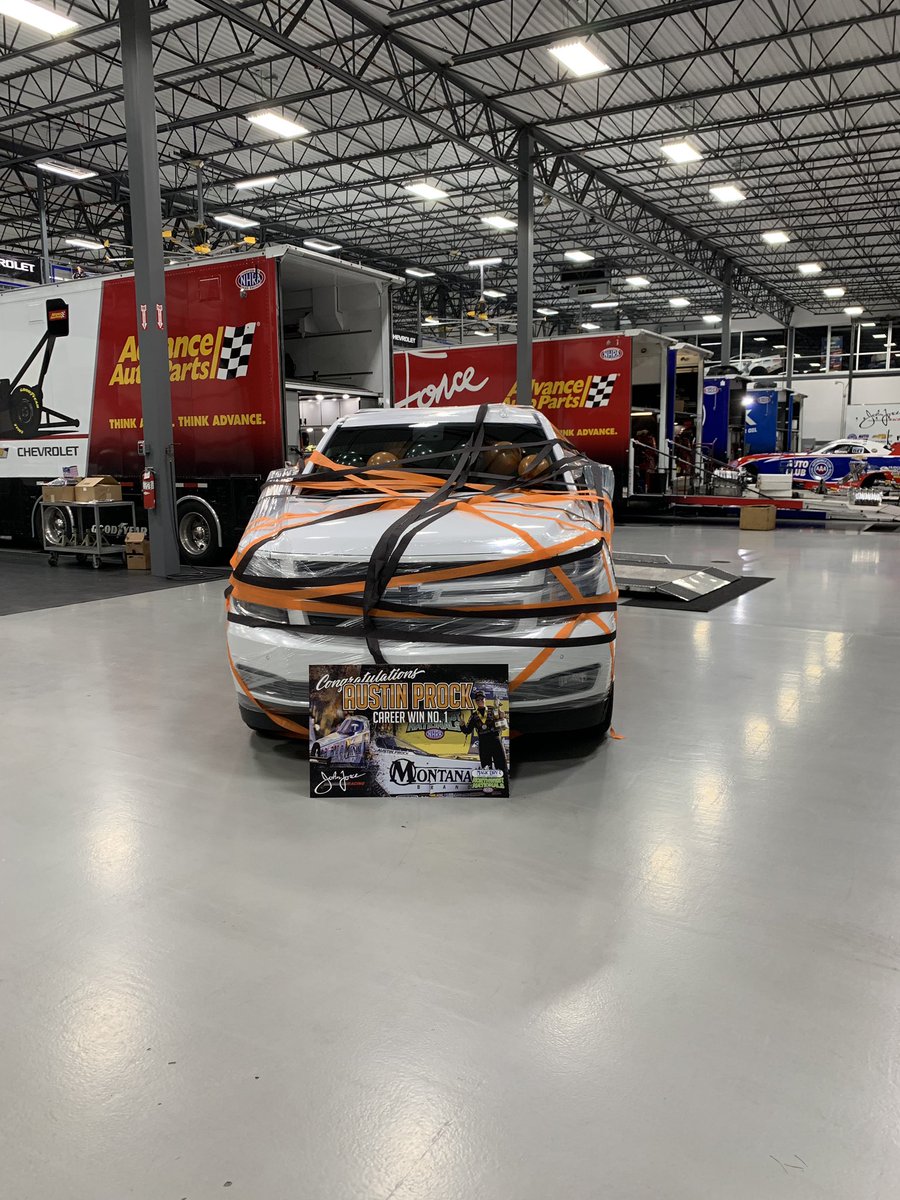 ProckRocket_TF's tweet image. The @JFR_Racing shop celebrated BIG in my @TeamChevy Tahoe RST for my 1st career @NHRA WIN! Thank you for making my first win even more special!