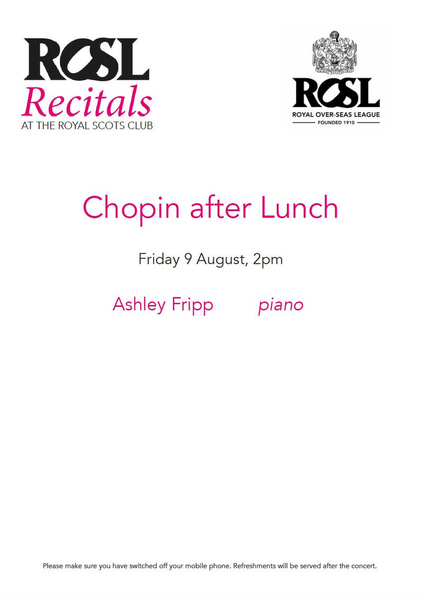 ROSLARTS's tweet photo. We are anticipating that Friday feeling with 3 more @edfringe concerts. #MakeYourFringe with #BachforBreakfast at 9:30am, #ChopinafterLunch at 2pm & #MozartatTeatime at 4pm with @SimonLepper @JenniferWitton @AshleyFripp & the @MarmenQuartet closing our 1st week of #ROSLRecitals https://t.co/GvZIzzoCiC