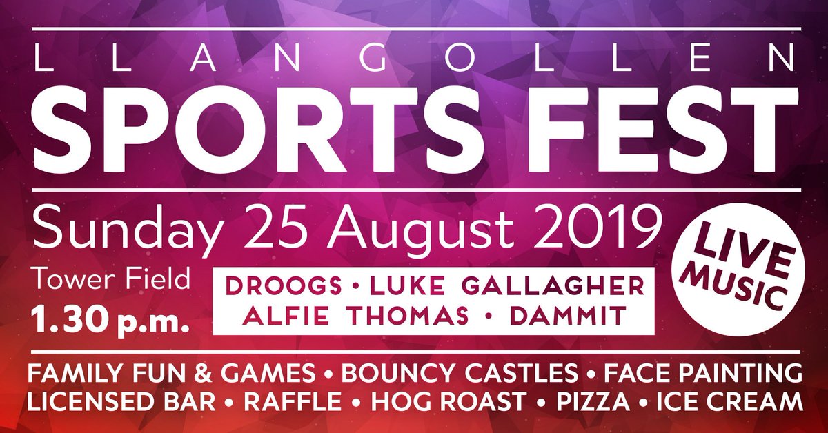 Sports Fest 2019 is only 2 weeks away! Have you got the date in your diary?
#sportsfest2019 #familydayout #livemusic #Summer2019 #NorthWales